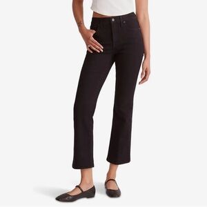 Madewell Kick Out Crop Jeans in Black Rinse Wash, Size 26